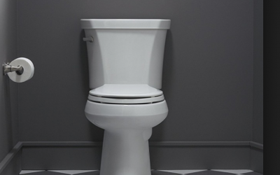 Where was the first flush toilet invented?