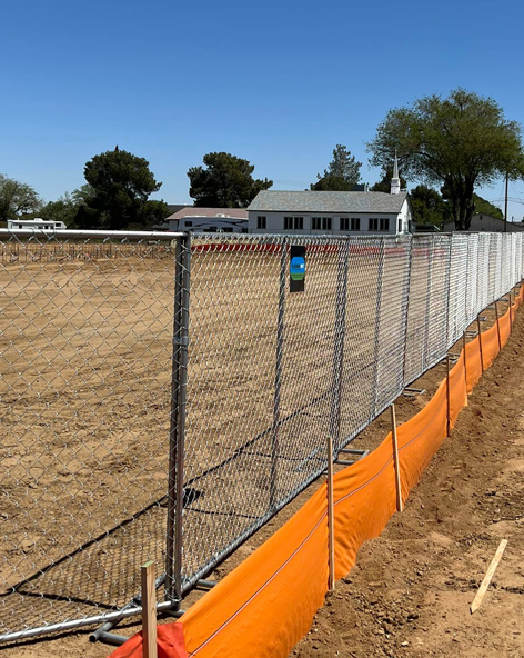 job site barrier chain link fence
