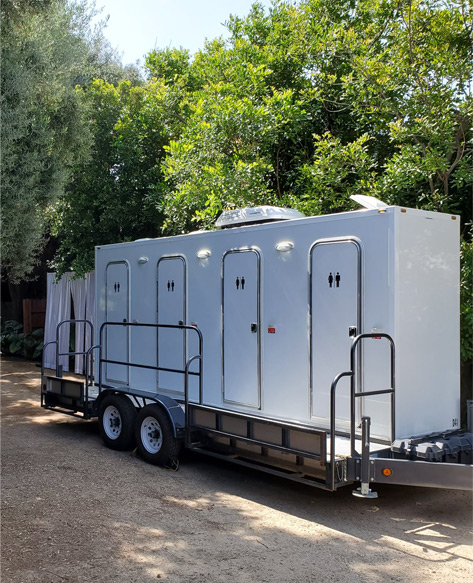 luxury portable restroom trailers